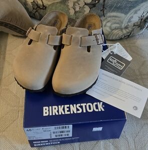 Birkenstock Boston Oiled Clog, Ladies 9, Tabacco